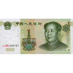 Chine - Banque Populaire - Pick 895b - 1 yüan - Série L2W2 - 1999 - Etat : SUP+