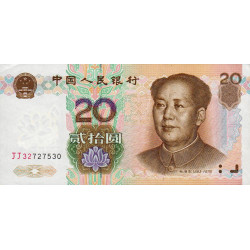 Chine - Banque Populaire - Pick 899 - 20 yüan - Série JJ32 - 1999 - Etat : SPL