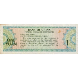 Chine - Bank of China - Pick FX 3 - 1 yüan - 1979 - Etat : TTB