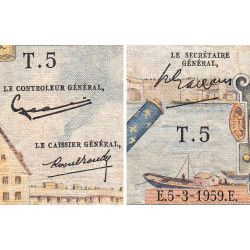 F 58-01 - 05/03/1959 - 50 nouv. francs - Henri IV - Série T.5 - Etat : TB-