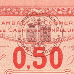 Caen & Honfleur - Pirot 34-16 - 50 centimes - Série A - 1920 - Etat : SPL+