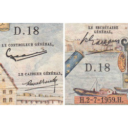 F 58-02 - 02/07/1959 - 50 nouv. francs - Henri IV - Série D.18 - Etat : TB