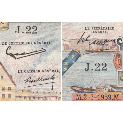 F 58-02 - 02/07/1959 - 50 nouv. francs - Henri IV - Série J.22 - Etat : TB+