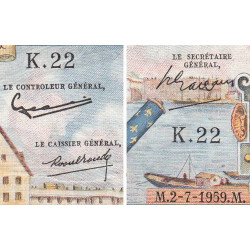 F 58-02 - 02/07/1959 - 50 nouv. francs - Henri IV - Série K.22 - Etat : TTB