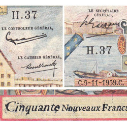 F 58-04 - 05/11/1959 - 50 nouv. francs - Henri IV - Série H.37 - Etat : TTB-