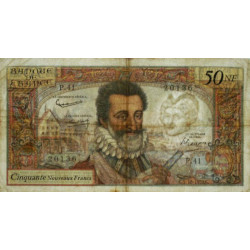 F 58-04 - 05/11/1959 - 50 nouv. francs - Henri IV - Série P.41 - Etat : TB