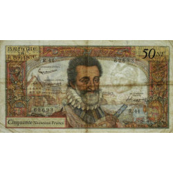 F 58-04 - 05/11/1959 - 50 nouv. francs - Henri IV - Série R.44 - Etat : TB