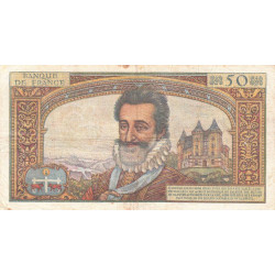 F 58-04 - 05/11/1959 - 50 nouv. francs - Henri IV - Série U.44 - Etat : TB+