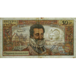 F 58-04 - 05/11/1959 - 50 nouv. francs - Henri IV - Série U.44 - Etat : TB+