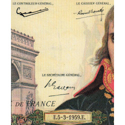 F 59-01 - 05/03/1959 - 100 nouv. francs - Bonaparte - Série Y.5 - Etat : TTB+