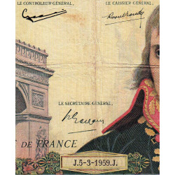 F 59-01 - 05/03/1959 - 100 nouv. francs - Bonaparte - Série B.9 - Etat : TB+