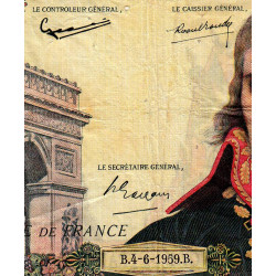 F 59-02 - 04/06/1959 - 100 nouv. francs - Bonaparte - Série K.12 - Etat : TB+