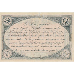 Angoulême - Pirot 9-9 - 50 centimes - 2ème série - 15/01/1915 - Etat : TTB-