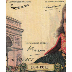 F 59-02 - 04/06/1959 - 100 nouv. francs - Bonaparte - Série J.19 - Etat : TTB+