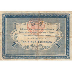 Caen & Honfleur - Pirot 34-18 - 1 franc - Série A - 1920 - Etat : TTB