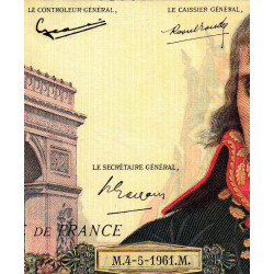 F 59-11 - 04/05/1961 - 100 nouv. francs - Bonaparte - Série O126 - Etat : SUP