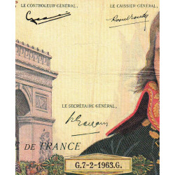 F 59-19 - 07/02/1963 - 100 nouv. francs - Bonaparte - Série W.217 - Remplacement - Etat : TB+