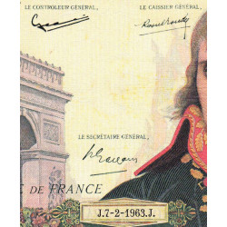 F 59-19 - 07/02/1963 - 100 nouv. francs - Bonaparte - Série X.219 - Etat : TTB