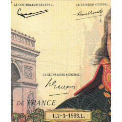 F 59-20 - 07/03/1963 - 100 nouv. francs - Bonaparte - Série D.233 - Etat : TB+
