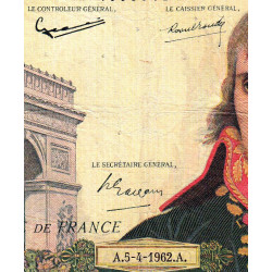 F 59-15 - 05/04/1962 - 100 nouv. francs - Bonaparte - Série D.163 - Etat : B
