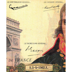F 59-15 - 05/04/1962 - 100 nouv. francs - Bonaparte - Série B.167- Etat : TTB-