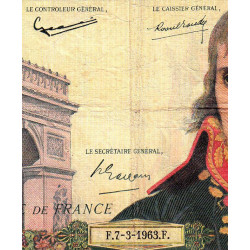F 59-20 - 07/03/1963 - 100 nouv. francs - Bonaparte - Série X.228 - Etat : TB-