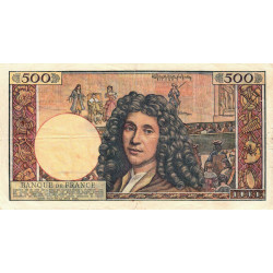 F 60-02 - 07/04/1960 - 500 nouv. francs - Molière - Série L.6 - Etat : TB