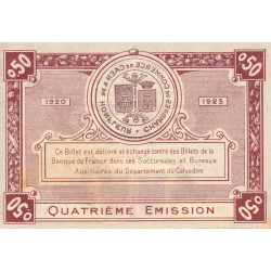 Caen & Honfleur - Pirot 34-20 - 50 centimes - Série -C 1920 - Etat : SUP+