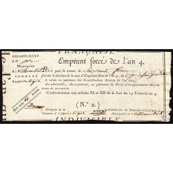 Gers - Montegut - Révolution - 1795 - Emprunt forcé de l'an IV - 60 francs - Etat : SUP