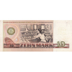 Allemagne RDA - Pick 28b - 10 mark der DDR - 1971 (1985) - Série DR - Etat : TTB