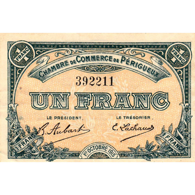Périgueux - Pirot 98-13 - 1 franc - 01/10/1915 - Etat : TTB