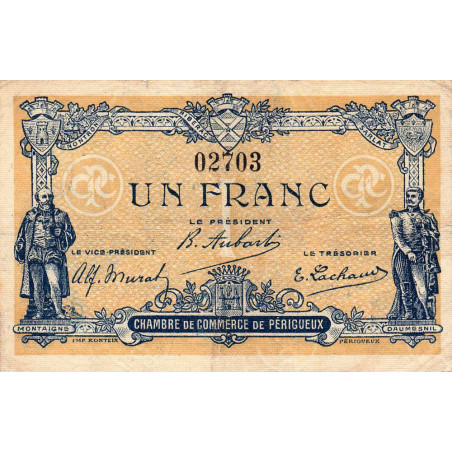 Périgueux - Pirot 98-23 - 1 franc - 05/11/1917 - Etat : TB