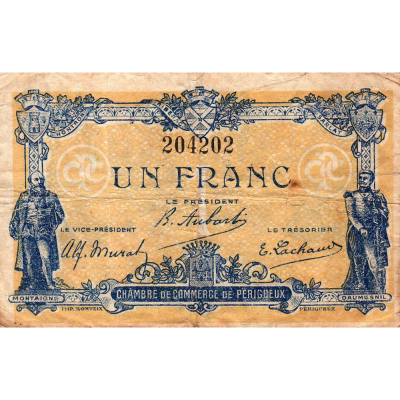 Périgueux - Pirot 98-26 - 1 franc - 13/06/1920 - Etat : B+