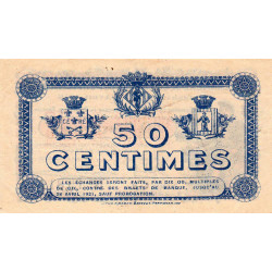 Perpignan - Pirot 100-14 - 50 centimes - Série L.V. - 28/04/1916 - Etat : SUP+