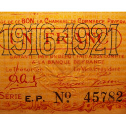 Perpignan - Pirot 100-17 - 1 franc - Série E.P. - 28/04/1916 - Etat : SUP
