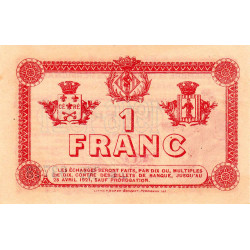 Perpignan - Pirot 100-17 - 1 franc - Série J.S. - 28/04/1916 - Etat : SUP+