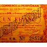 Perpignan - Pirot 100-20 - 1 franc - Série E.B. - 12/10/1916 - Etat : TTB+