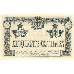 Perpignan - Pirot 100-21 - 50 centimes - Série L.V. - 31/05/1917 - Etat : SUP+