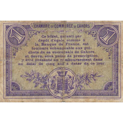 Cahors (Lot) - Pirot 35-2 - 1 franc - Sans série - 01/01/1915 - Etat : TB