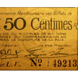 Perpignan - Pirot 100-21 - 50 centimes - Série L.V. - 31/05/1917 - Etat : SUP