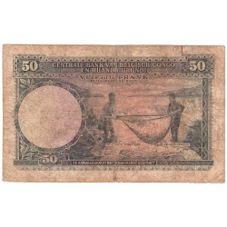 Congo Belge - Pick 27a_1 - 50 francs - Série A - 15/11/1953 - Etat : B-