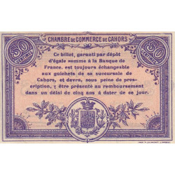 Cahors (Lot) - Pirot 35-5 - 50 centimes - Série C - 01/01/1915 - Etat : SPL+