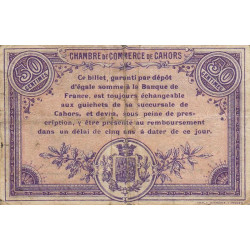 Cahors (Lot) - Pirot 35-5 - 50 centimes - Série D - 01/01/1915 - Etat : TB+
