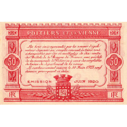 Poitiers et Vienne - Pirot 101-11 - 50 centimes - Série J3 - 06/1920 - Etat : SUP