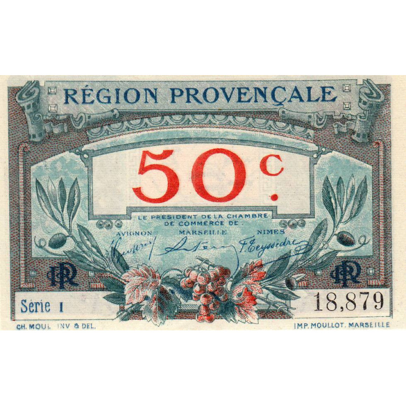 Région Provençale - Pirot 102-1 - 50 centimes - Série I - Sans date - Etat : NEUF