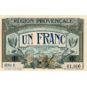 Région Provençale - Pirot 102-4 - 1 franc - Série U - Sans date - Etat : SPL