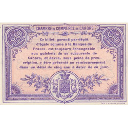 Cahors (Lot) - Pirot 35-9  - 50 centimes - Série E - 01/01/1915 - Etat : NEUF