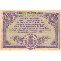 Cahors (Lot) - Pirot 35-14 - 1 franc - Série F. - 01/01/1915 - Etat : SUP