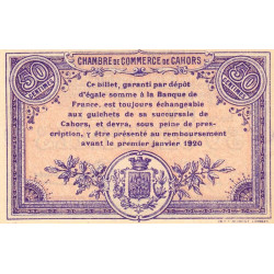 Cahors (Lot) - Pirot 35-16 - 50 centimes - Série F.V. - 01/01/1915 - Etat : NEUF