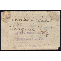 50 litres carburant auto - 2e trimestre 1949 - Etat : TB-